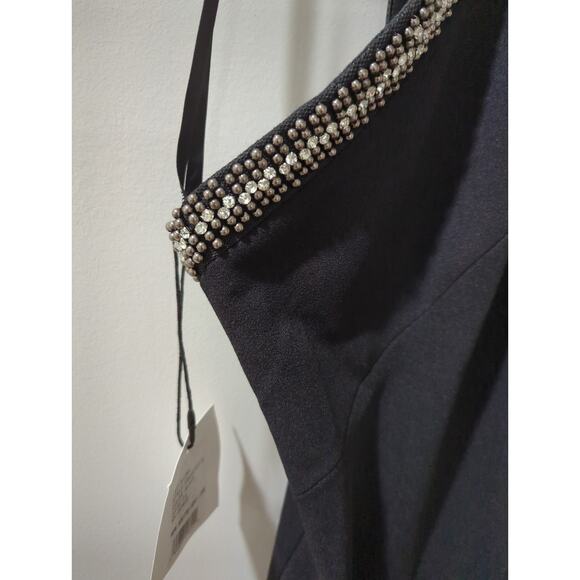 Sho By Tadashi Shoji Crystal Embellished Halter Gown Maxi Dress NWT - Picture 5 of 8